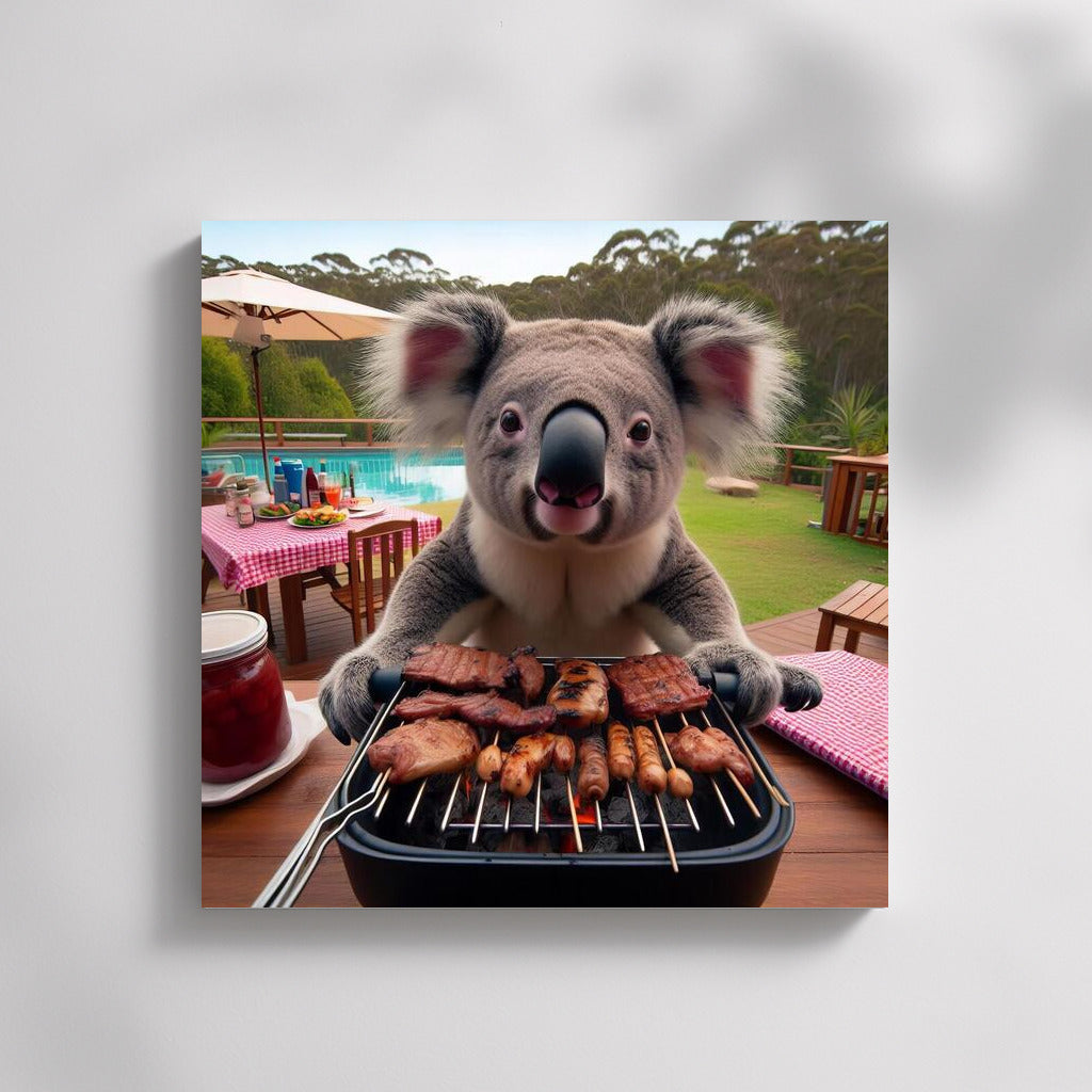 Koala at the Country House BBQ: Cozy Evening