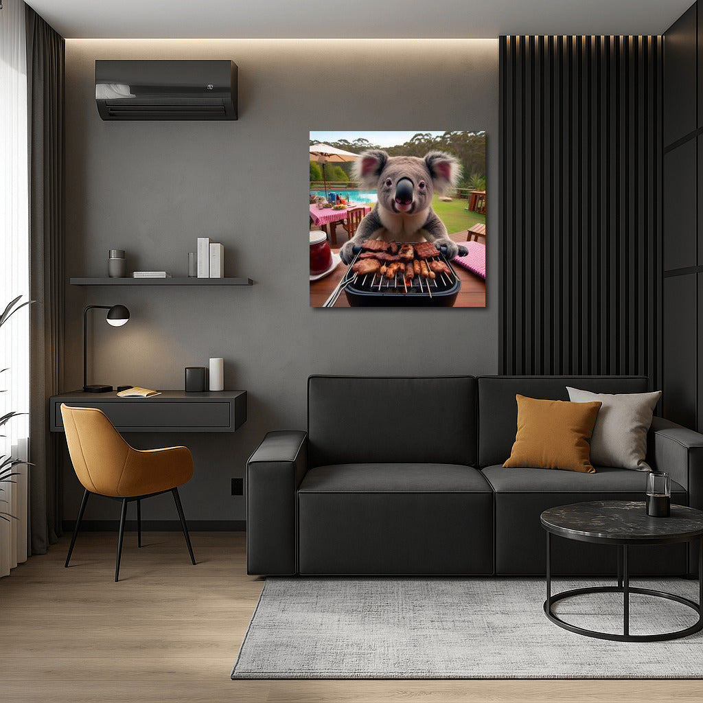 Koala at the Country House BBQ: Cozy Evening