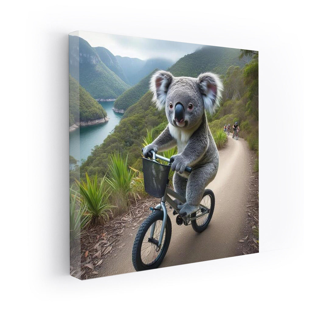 Koala on a Bike: Mountain Trail Adventure