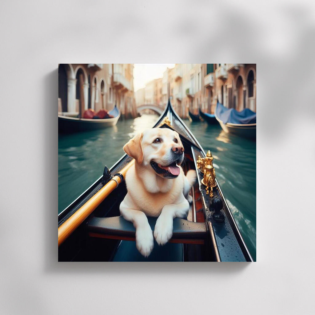 Labrador on a Gondola: The Tranquility of Venice