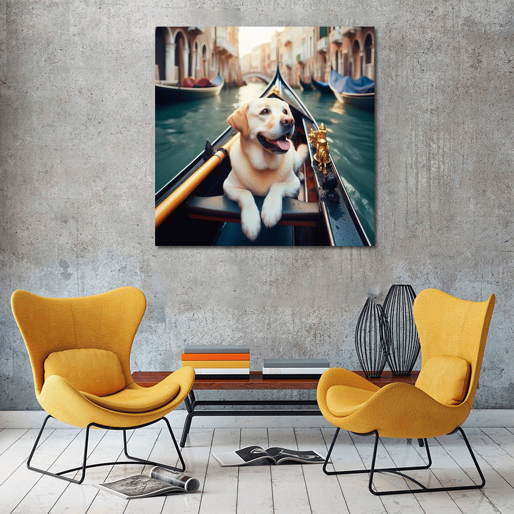 Labrador on a Gondola: The Tranquility of Venice