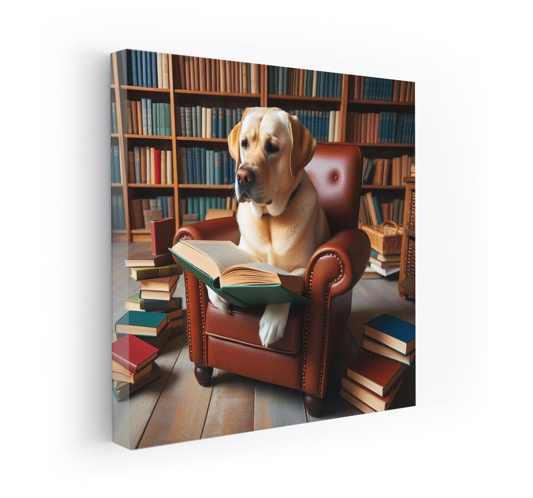 Labrador in the Library: Reading on the Little Chair