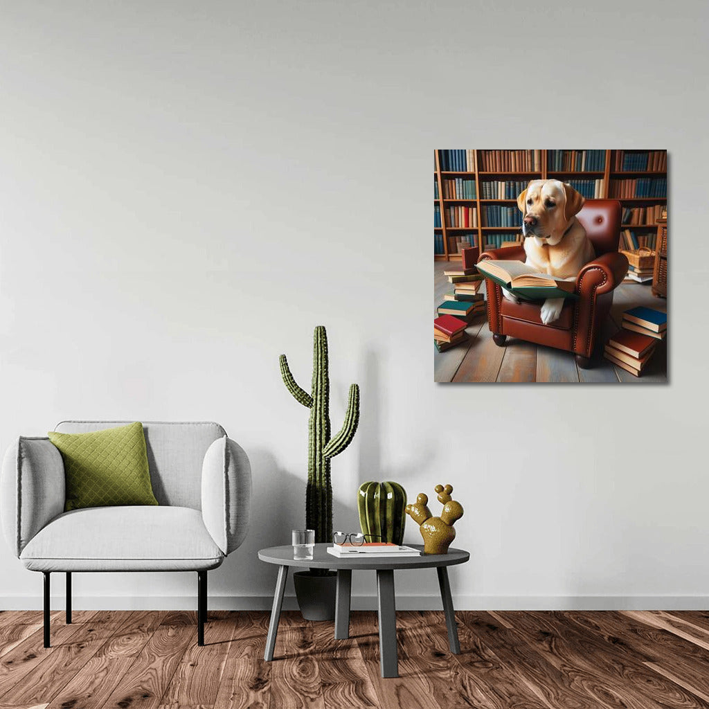 Labrador in the Library: Reading on the Little Chair