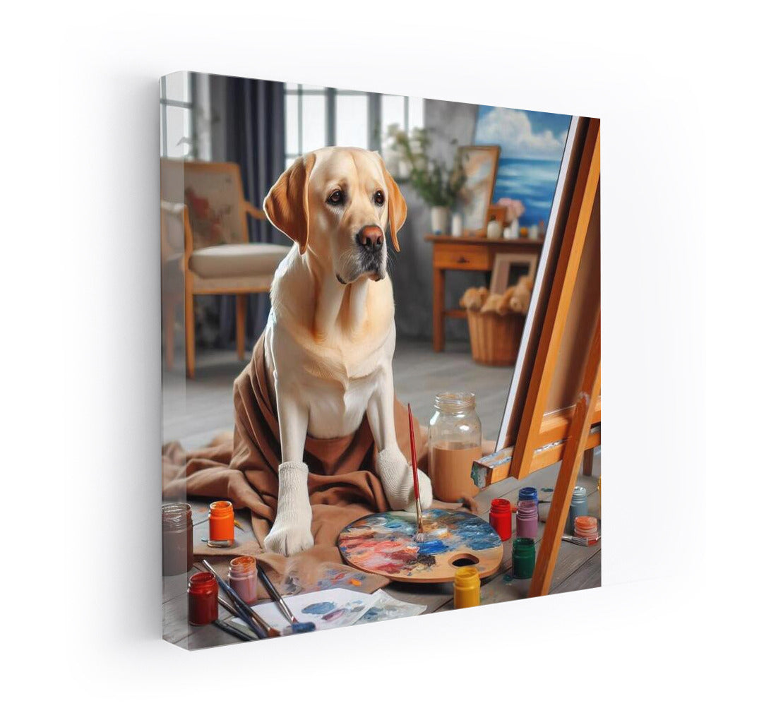 Creative Labrador: Masterpiece in the Art Workshop