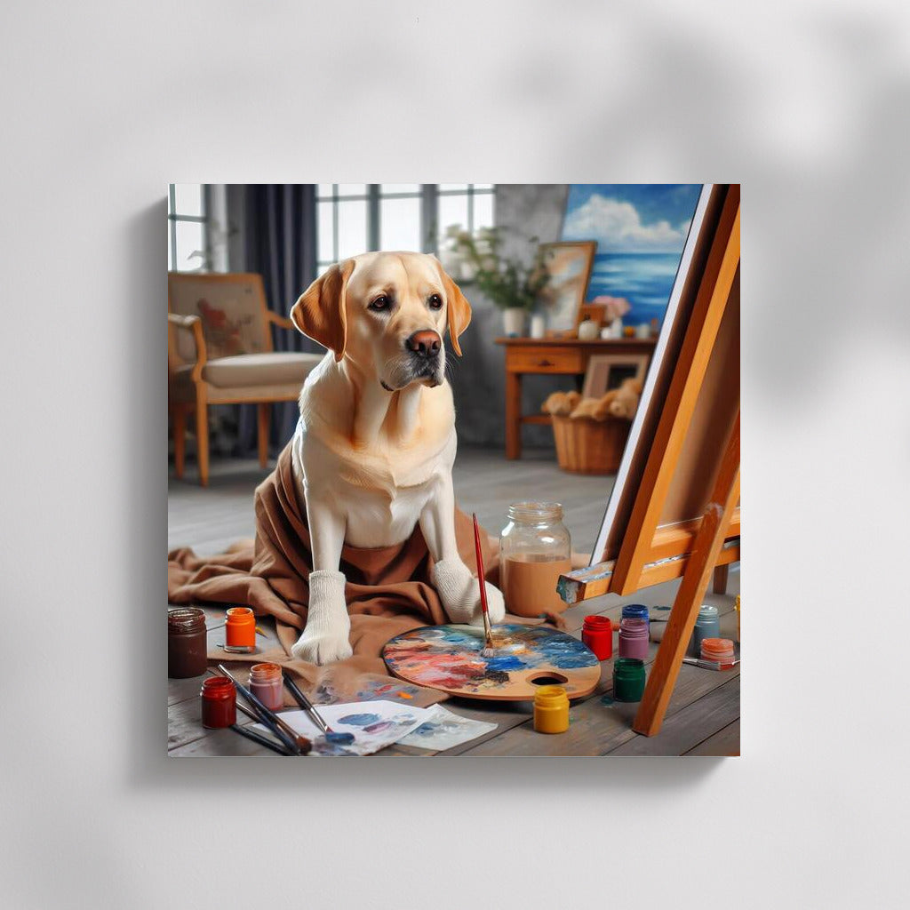 Creative Labrador: Masterpiece in the Art Workshop