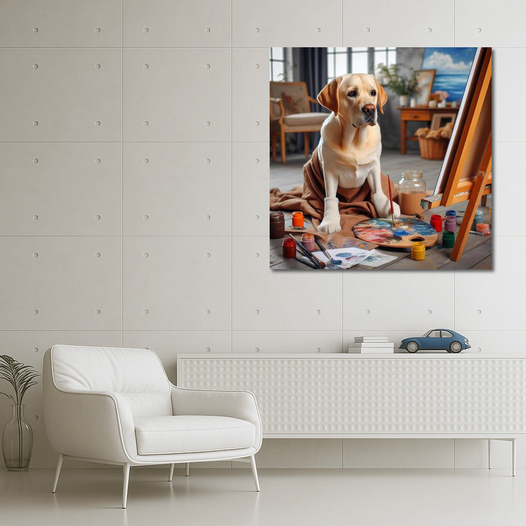 Creative Labrador: Masterpiece in the Art Workshop