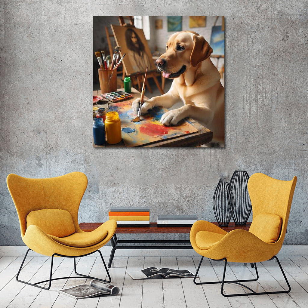 Labrador Retriever in the Art Studio: Inspiration on Paws