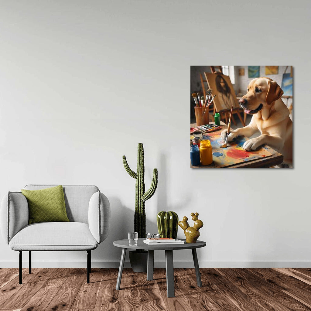 Labrador Retriever in the Art Studio: Inspiration on Paws
