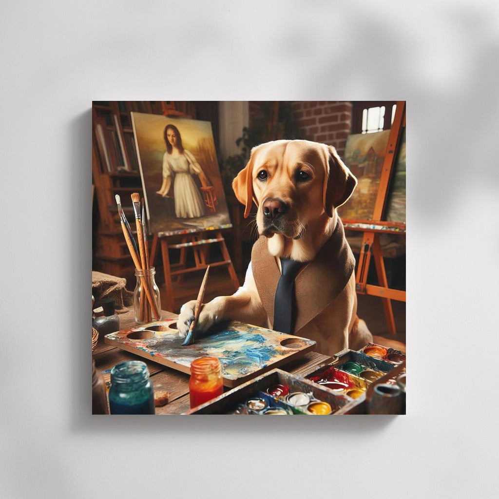 Labrador Artist in the Studio: Art with a Tail
