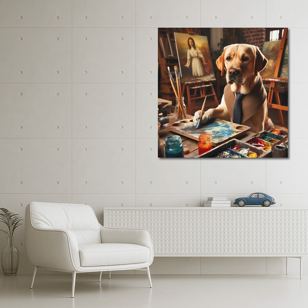 Labrador Artist in the Studio: Art with a Tail