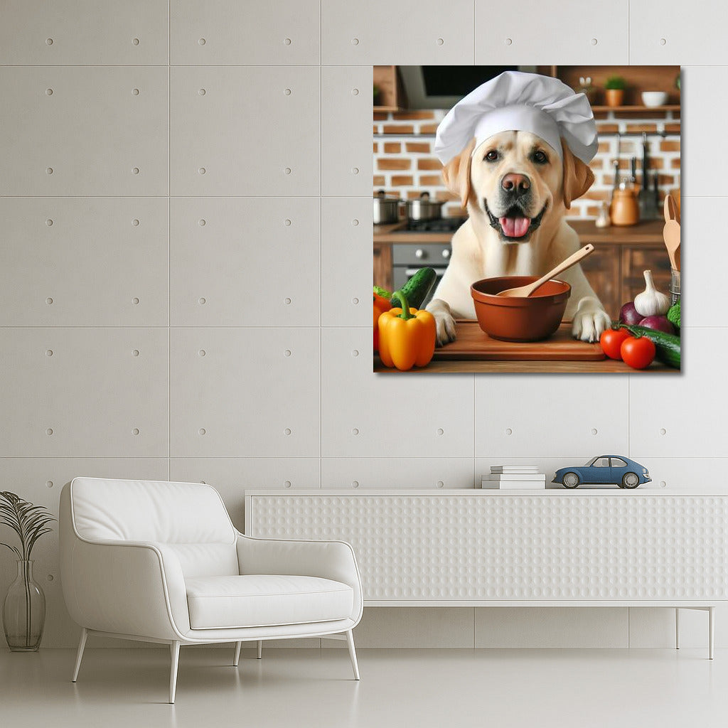 Culinary masterpieces from a Labrador in a chef's hat