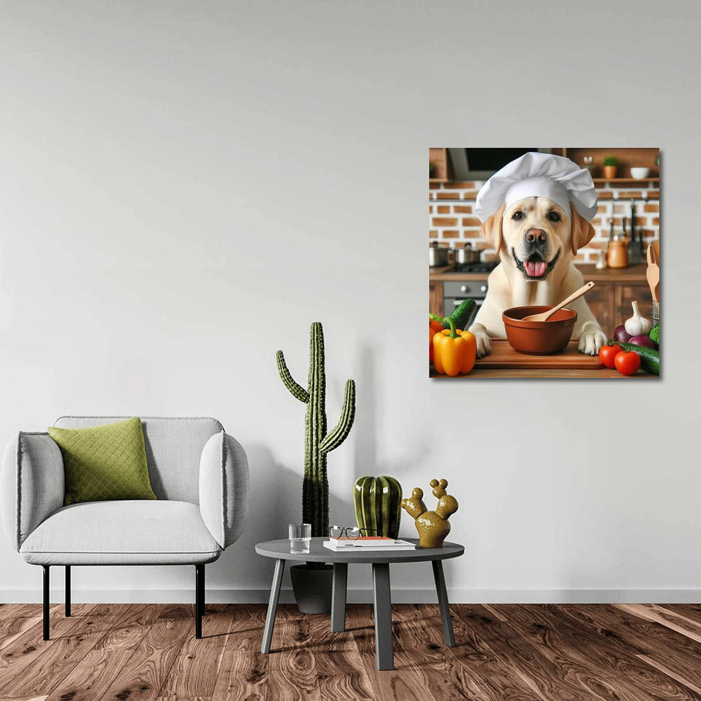 Culinary masterpieces from a Labrador in a chef's hat