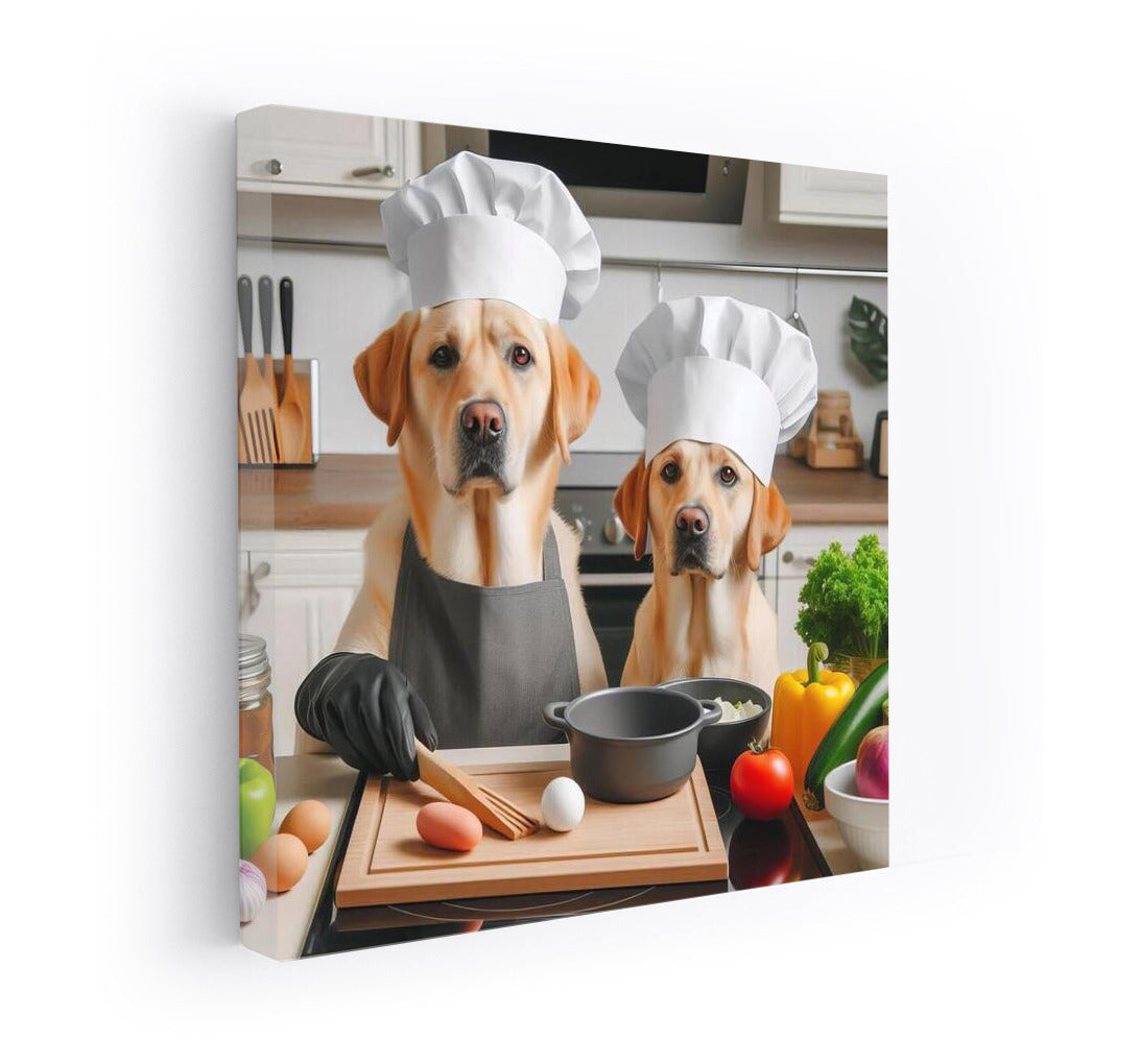 Culinary Labradors: Chefs in the Kitchen