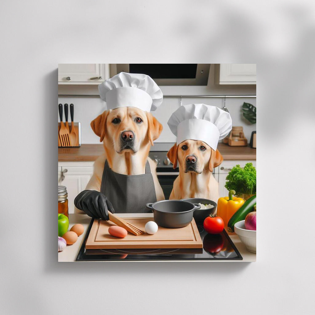 Culinary Labradors: Chefs in the Kitchen
