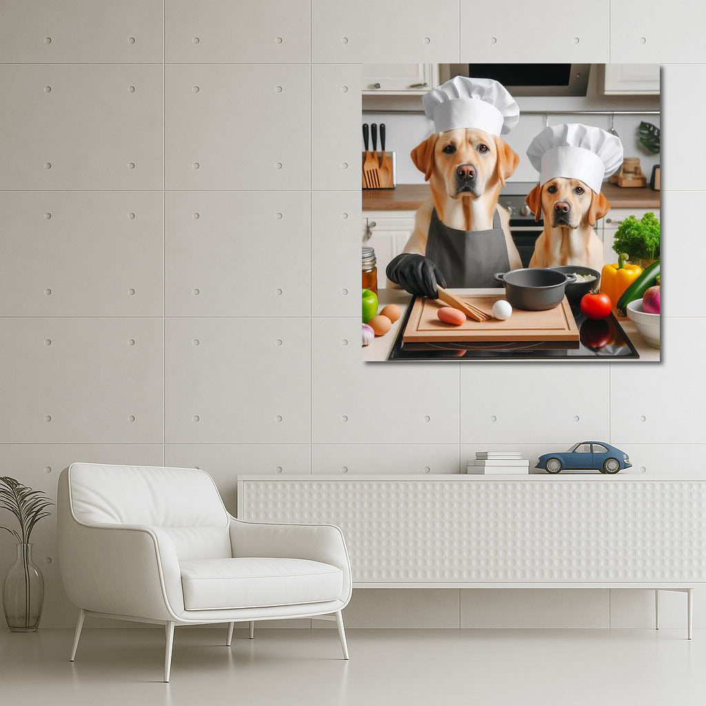 Culinary Labradors: Chefs in the Kitchen