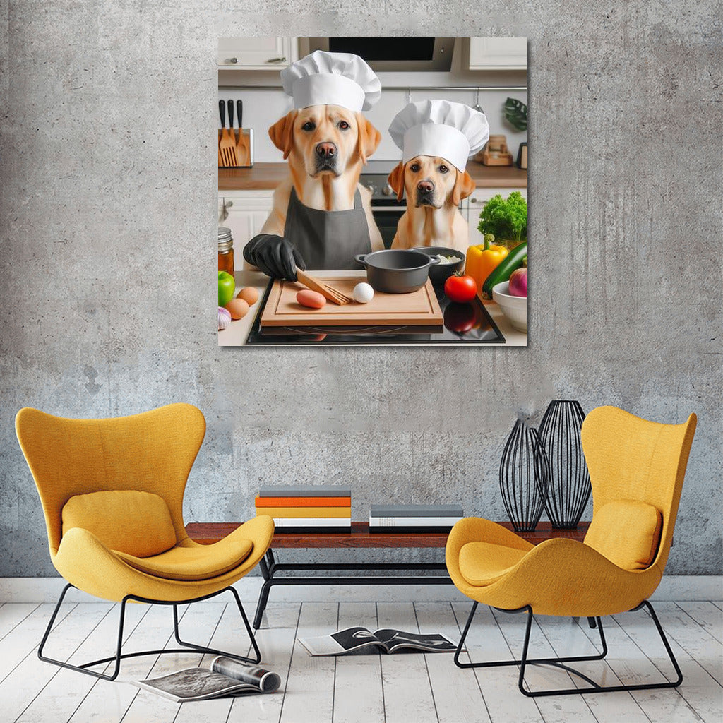 Culinary Labradors: Chefs in the Kitchen
