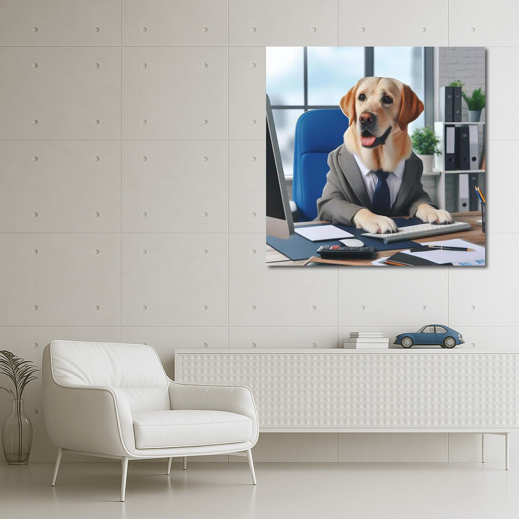 Labrador Retriever at Work: Office Adventures