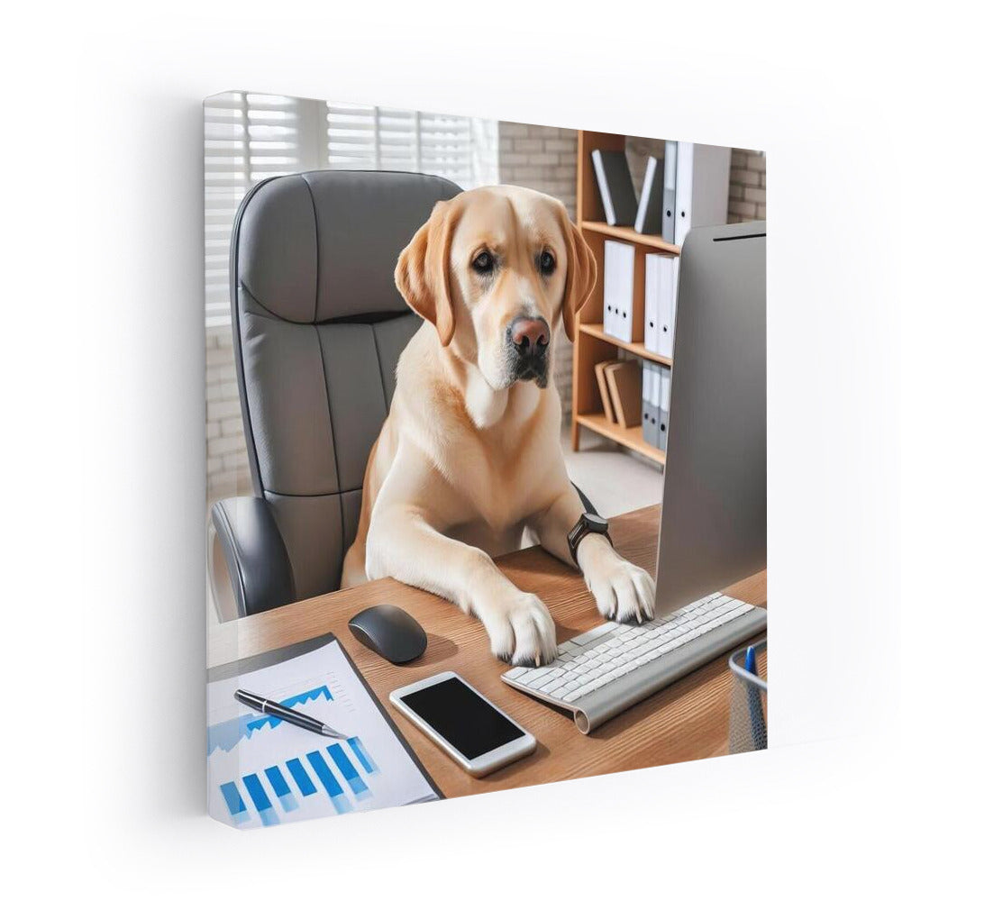 Office Labrador: Working Day with a Smile