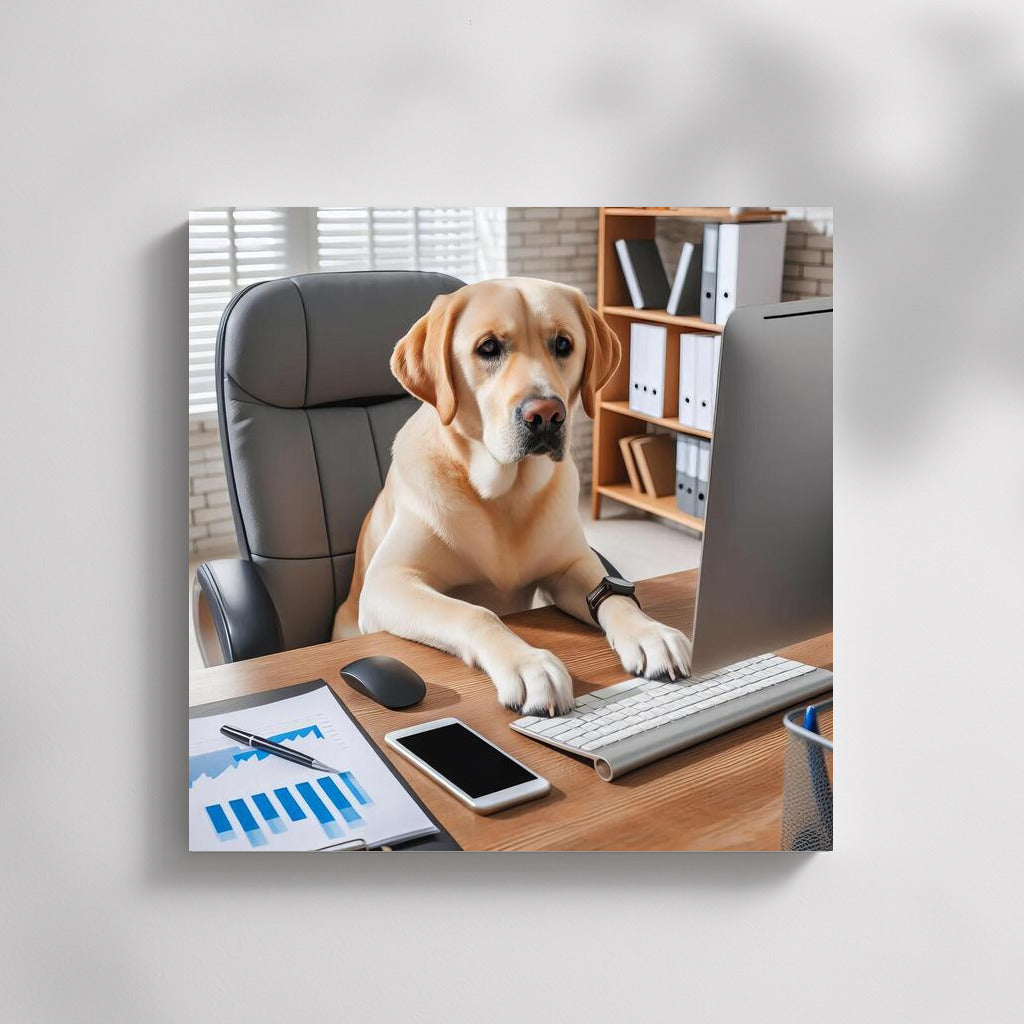 Office Labrador: Working Day with a Smile