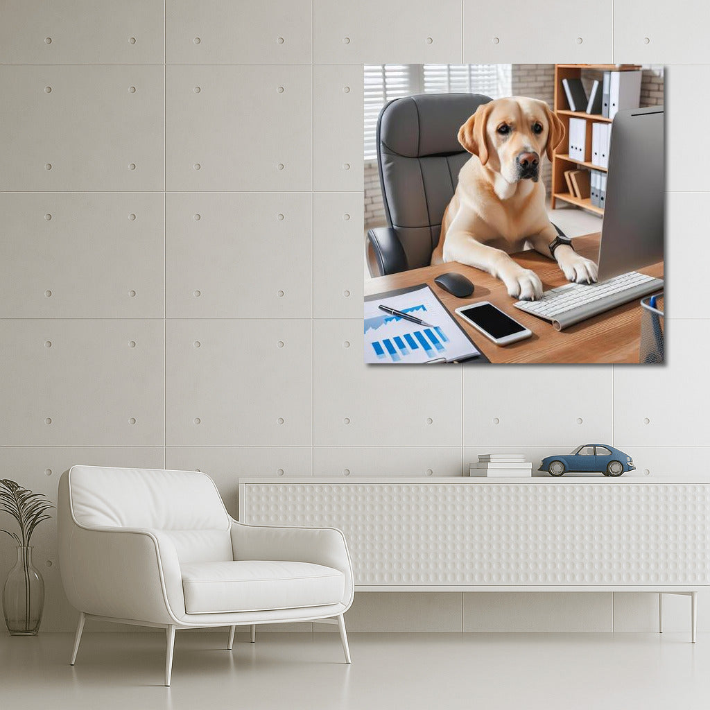 Office Labrador: Working Day with a Smile