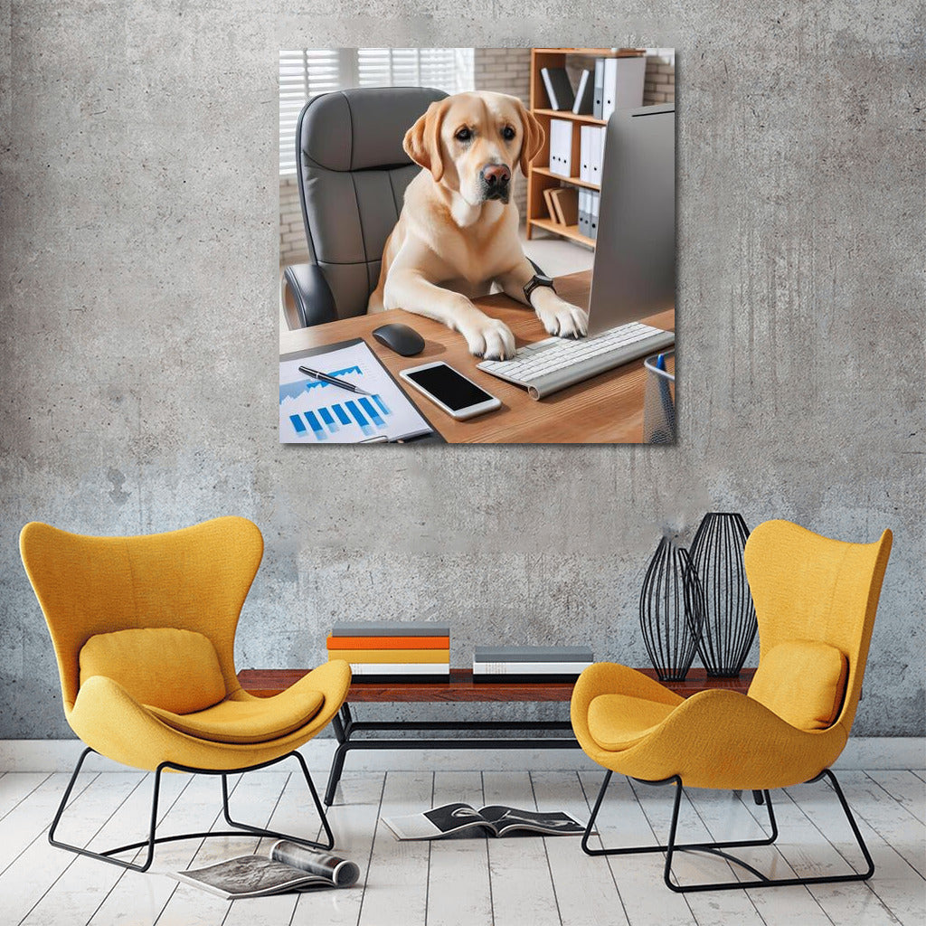 Office Labrador: Working Day with a Smile