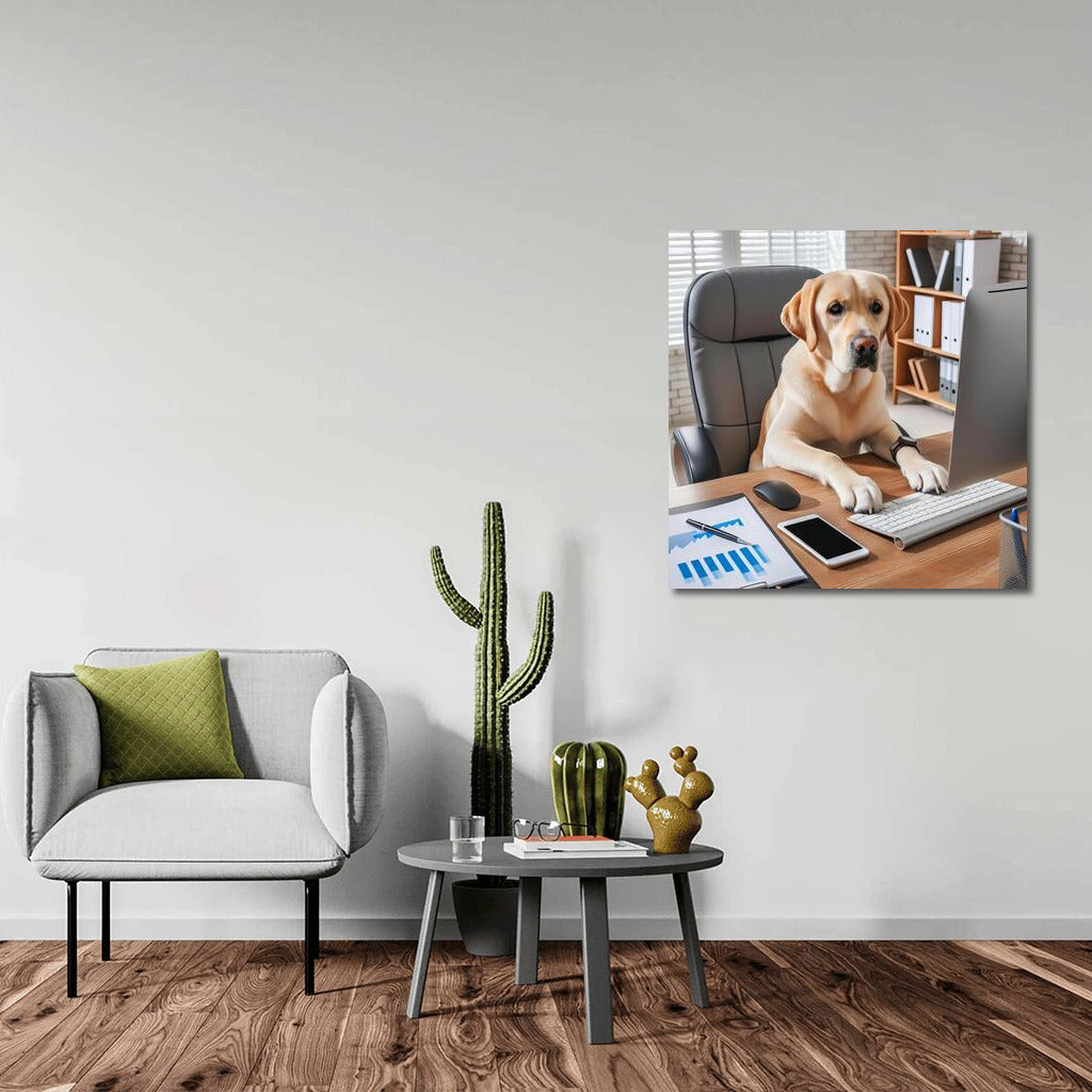 Office Labrador: Working Day with a Smile