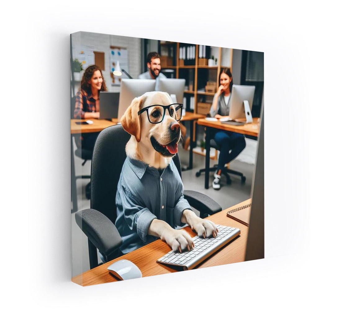 Labrador Manager: Office Adventures at the Computer