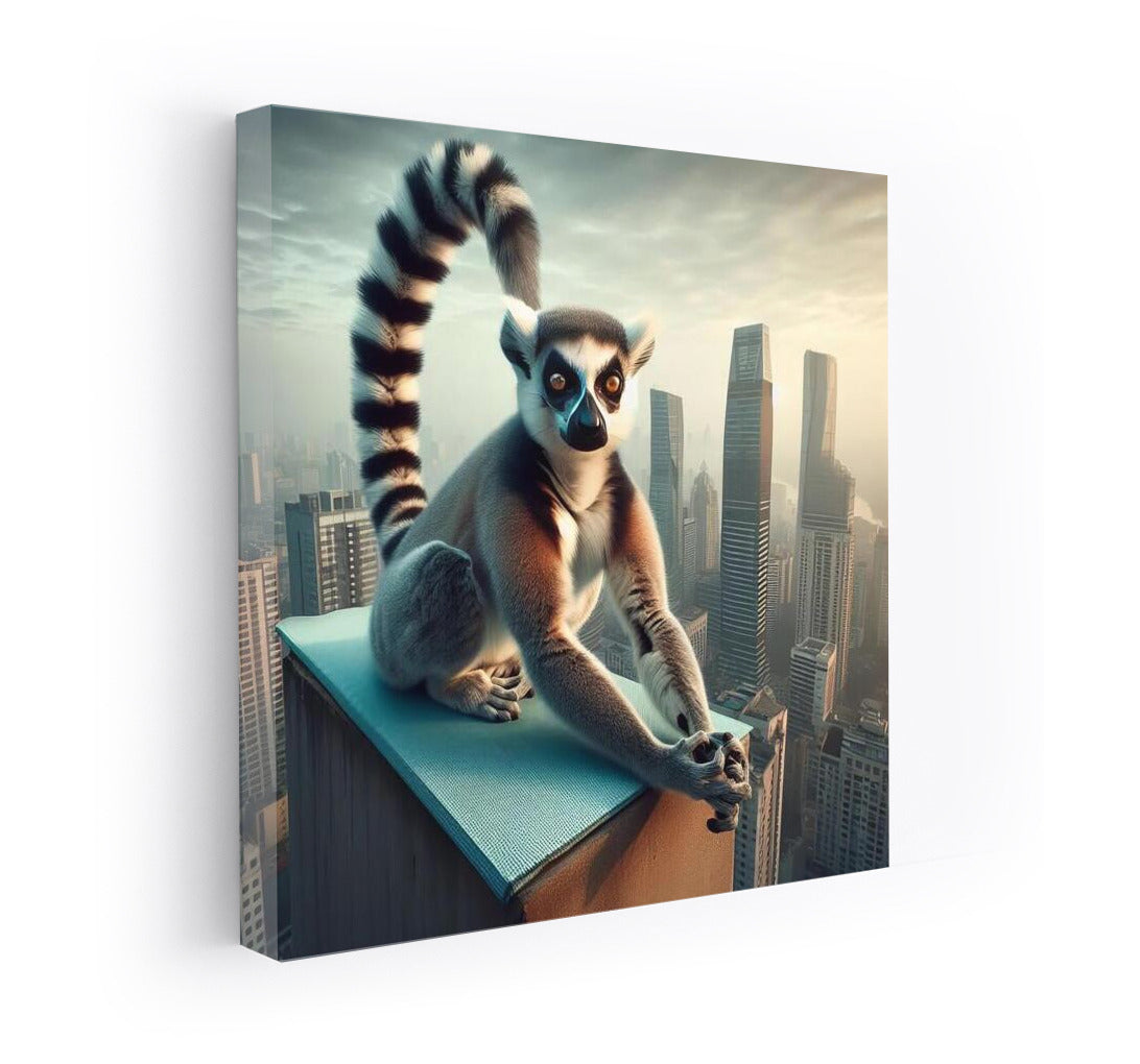 Yoga Lemur on the Roof of a Skyscraper: Exotic Interiors
