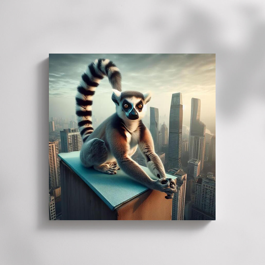 Yoga Lemur on the Roof of a Skyscraper: Exotic Interiors
