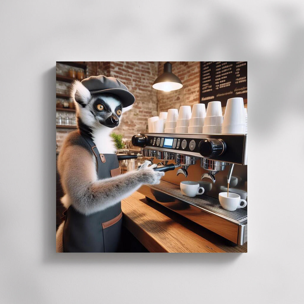 Lemur-Barista: Espresso Master for a Cheerful Mood