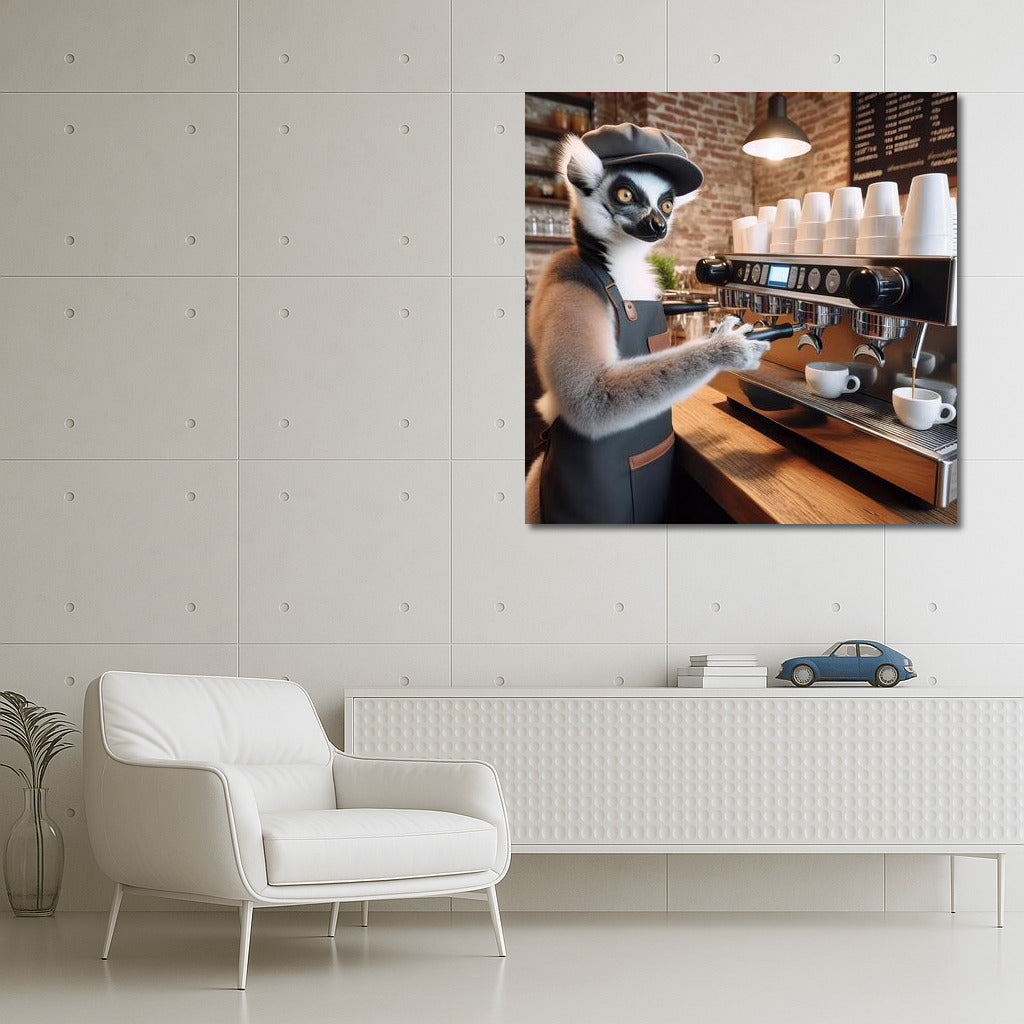 Lemur-Barista: Espresso Master for a Cheerful Mood