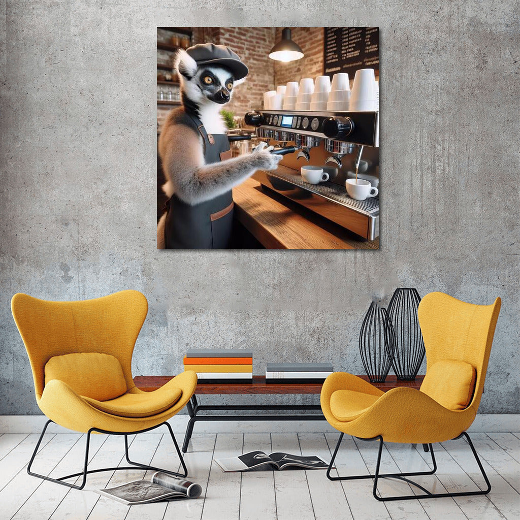 Lemur-Barista: Espresso Master for a Cheerful Mood