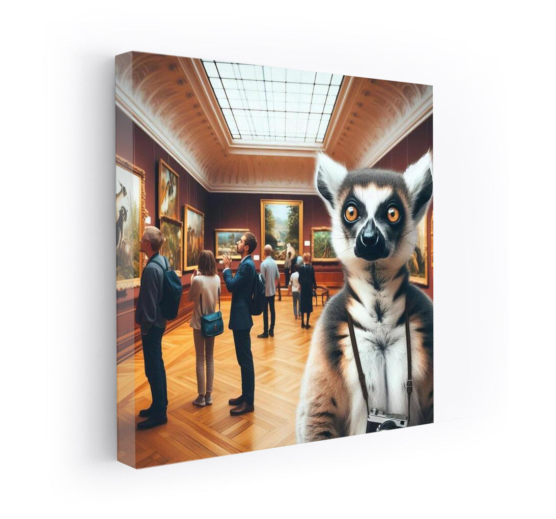 Lemur at the Museum: A Journey Through Art
