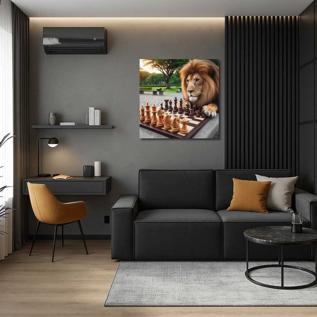 Lion in the Park: Chess Game for Interior