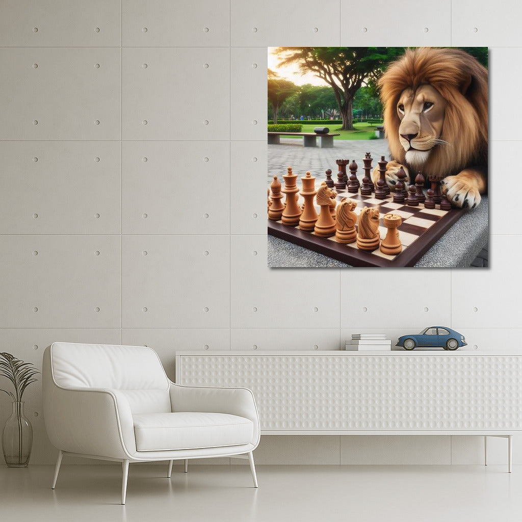 Lion in the Park: Chess Game for Interior