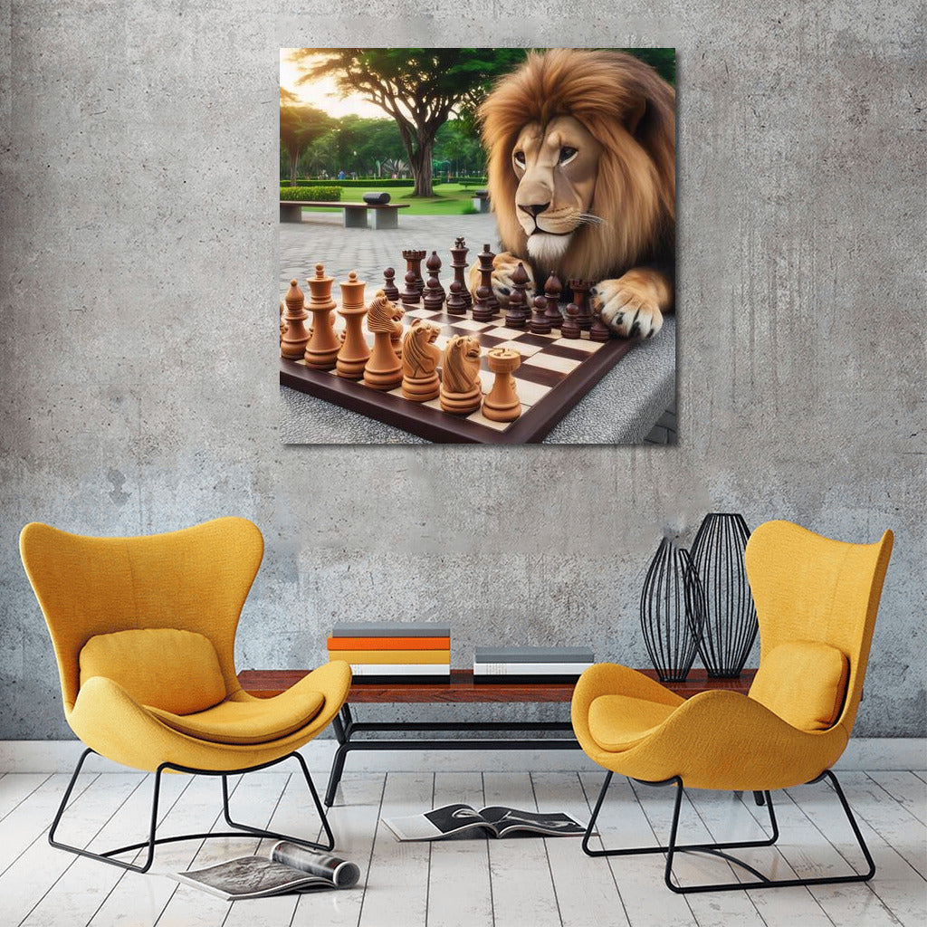 Lion in the Park: Chess Game for Interior
