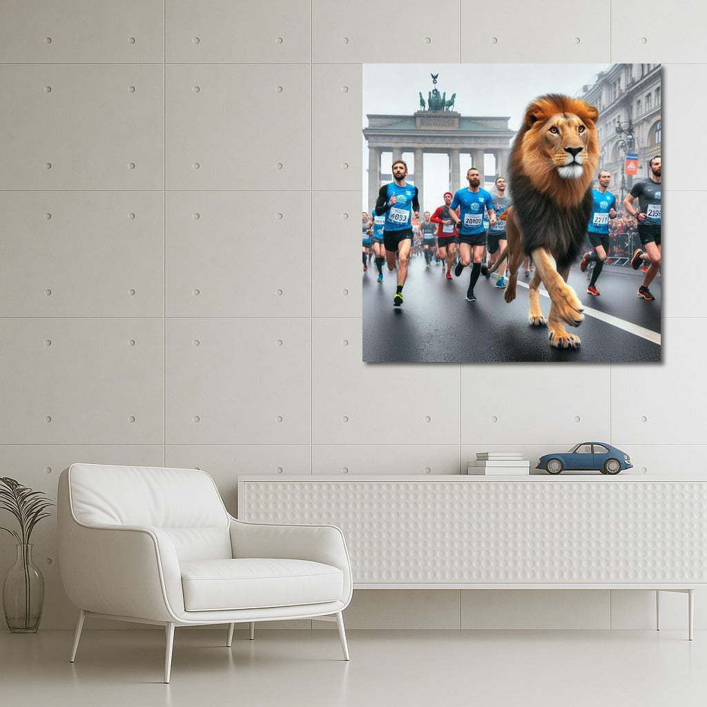 City Marathon: Lion at the Start