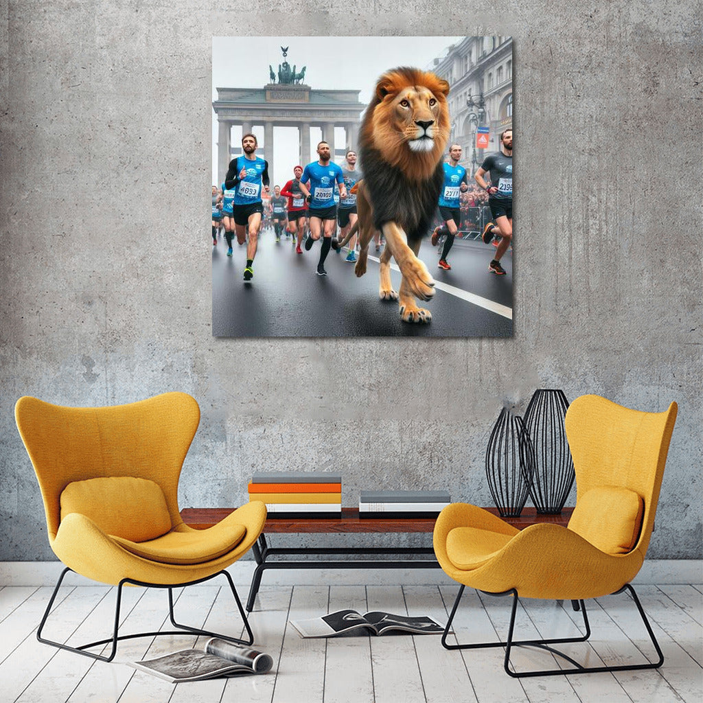 City Marathon: Lion at the Start