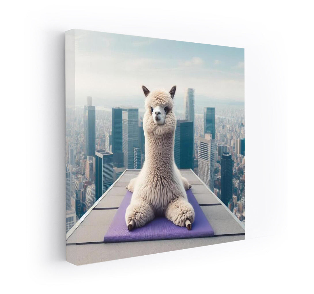 Yoga Alpaca on the Roof of a Skyscraper: Creative Decor for Your Space