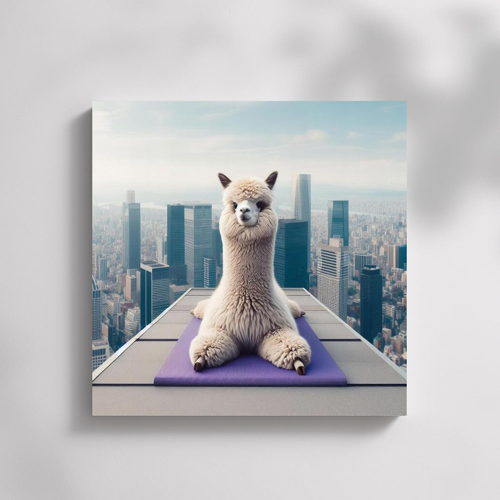 Yoga Alpaca on the Roof of a Skyscraper: Creative Decor for Your Space