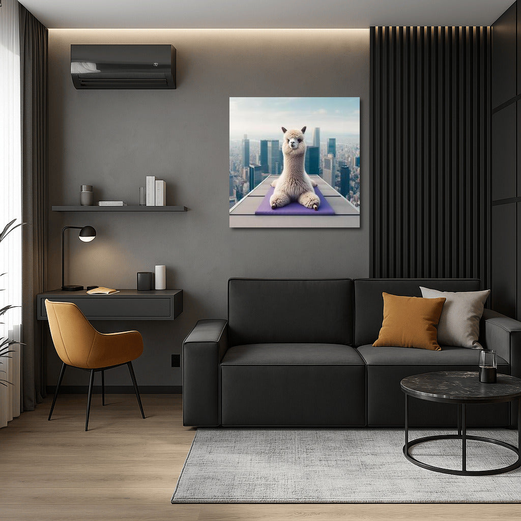 Yoga Alpaca on the Roof of a Skyscraper: Creative Decor for Your Space