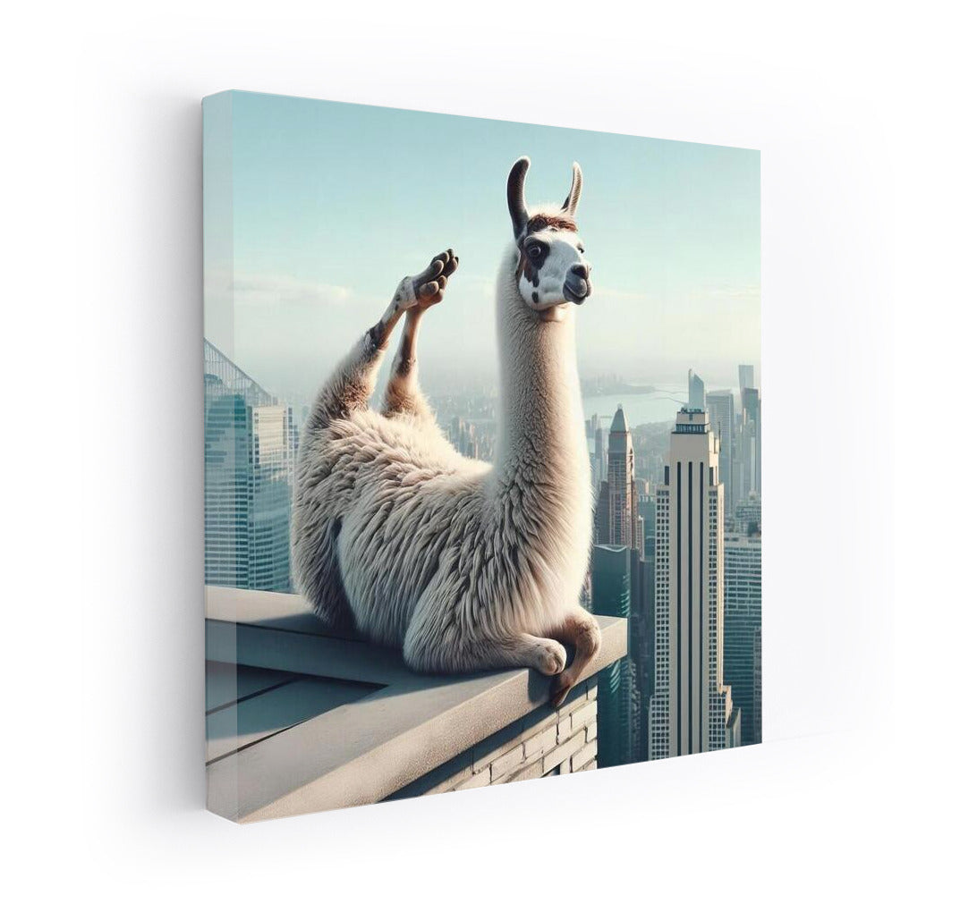 Yoga Lamas on Top of the City: Humor and Style for Your Interior