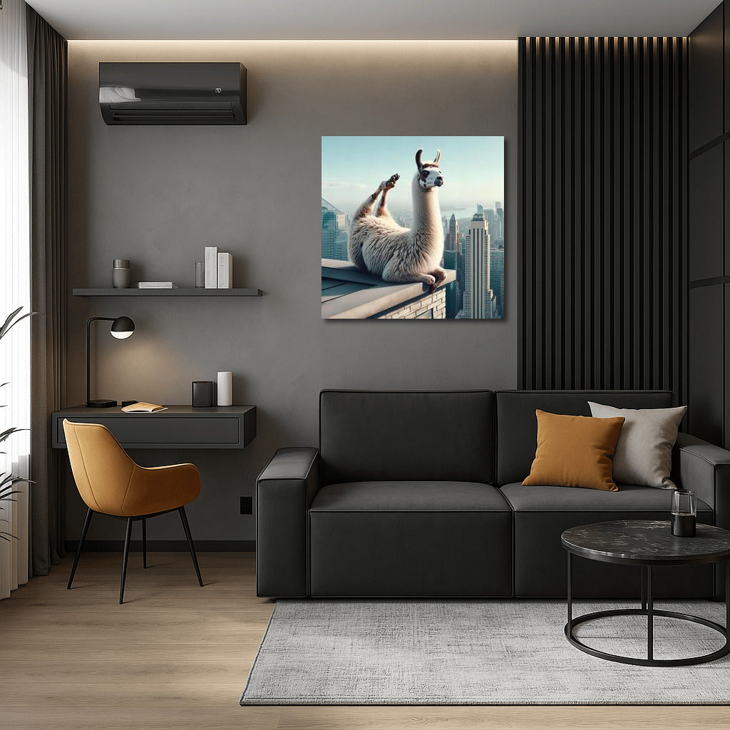 Yoga Lamas on Top of the City: Humor and Style for Your Interior
