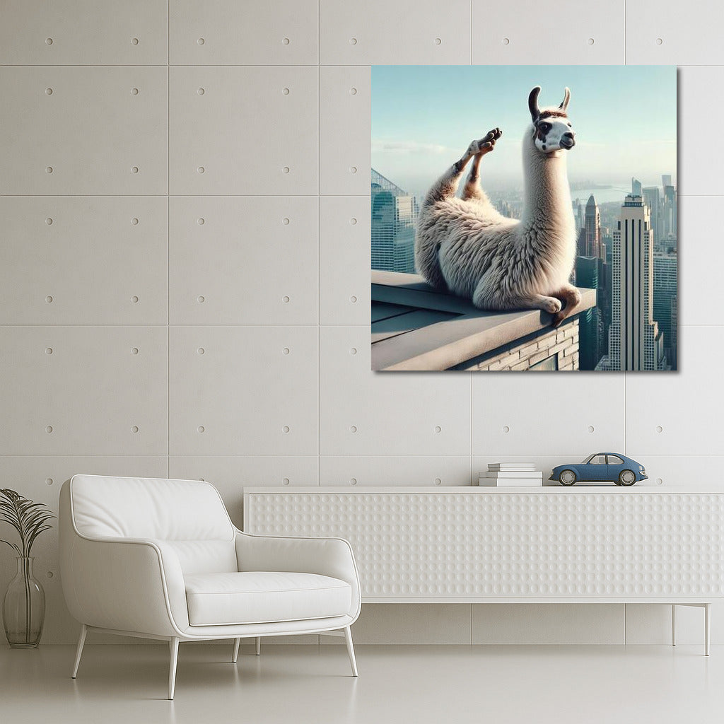 Yoga Lamas on Top of the City: Humor and Style for Your Interior