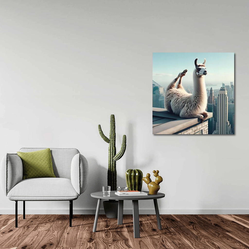 Yoga Lamas on Top of the City: Humor and Style for Your Interior