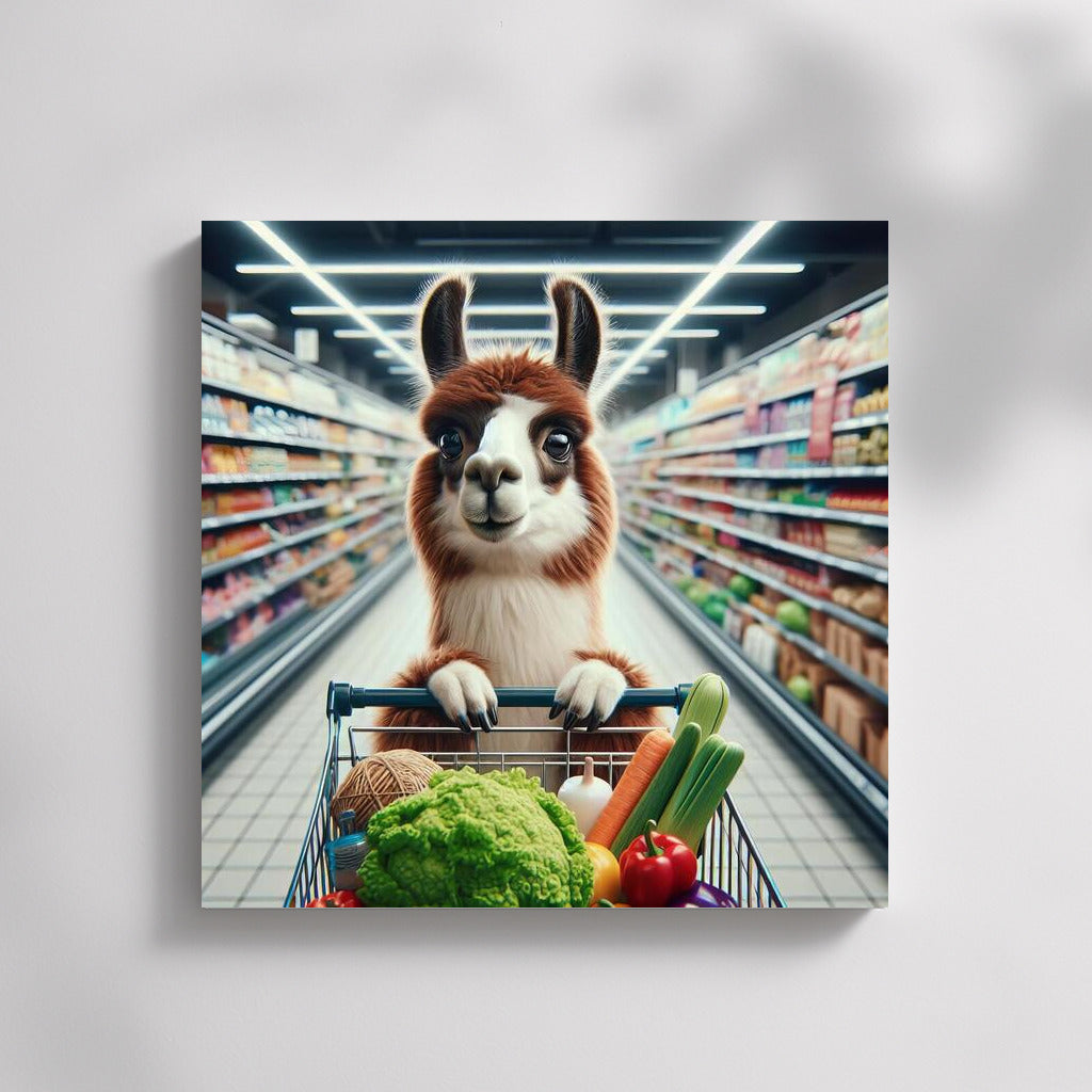 Llama in the supermarket: Shopping with a smile