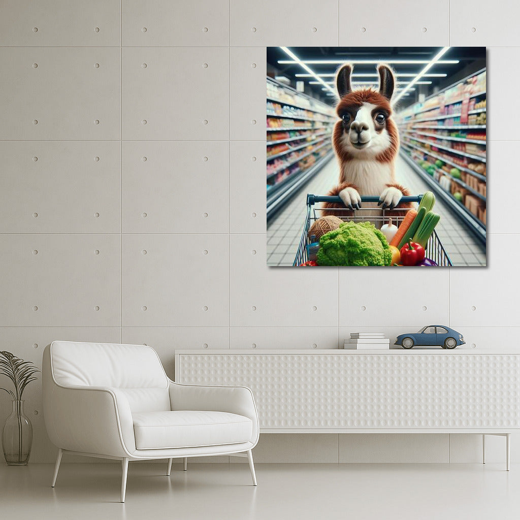 Llama in the supermarket: Shopping with a smile