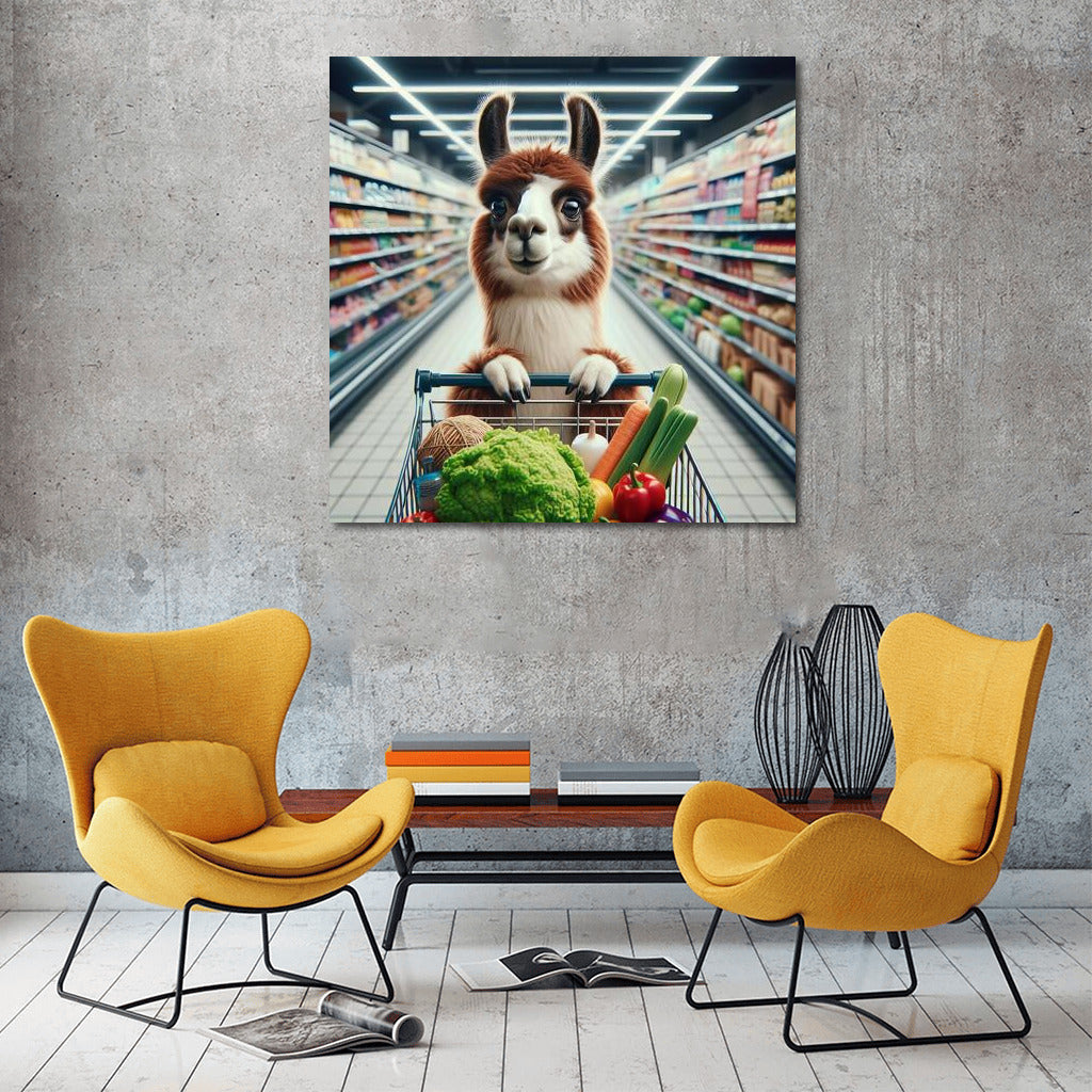 Llama in the supermarket: Shopping with a smile