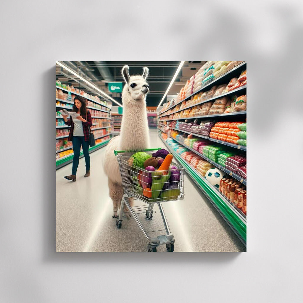 Llama Shopping: Supermarket Adventure