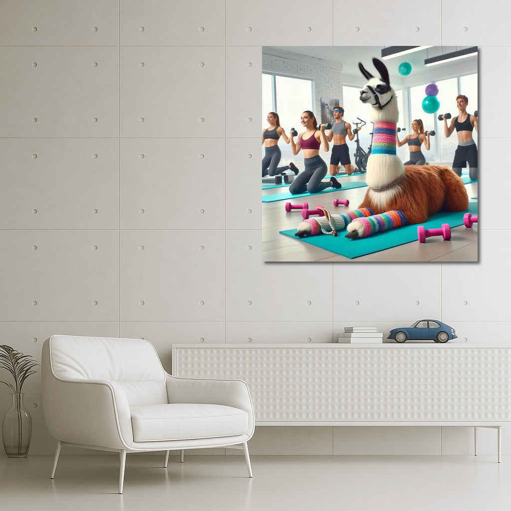 Llama Fitness Trainer: Motivation and Humor in the Gym